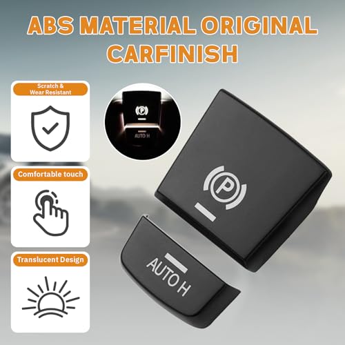 Black handbrake Button Cover Patch Compatible with BMW 5 6 7 X3 X4 X5 X6 F10 F07 F25 F26 F11 F06 F15 F16 Electronic Hand Brake p Button Cover Automatic h Button Compatible with BMW Accessories - color: Black Parking Brake Button Cover