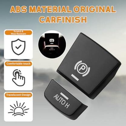Black handbrake Button Cover Patch Compatible with BMW 5 6 7 X3 X4 X5 X6 F10 F07 F25 F26 F11 F06 F15 F16 Electronic Hand Brake p Button Cover Automatic h Button Compatible with BMW Accessories - color: Black Parking Brake Button Cover