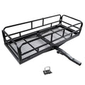 60" x 24" x 13" Hitch Cargo Carrier, 600 Lbs Heavy Duty Folding Luggage Rack for SUV & Truck, Steel Mesh Cargo Carrier Hitch Mount Fits 2" Receiver, Powder Coated Vehicle Cargo Basket - color: 60x24x13 inch
