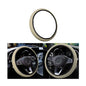 Elastic Stretch Steering Wheel Cover, Universal 15 Inch Automotive Steering Wheel Cover, Microfiber Breathable Ice Silk, Anti-Slip, Odorless, Easy Carry,Warm in Winter and Cool in Summer (Beige) - color: Beige