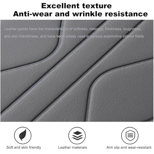 New Universal Car Center Console Cover with Side Pockets - Leather Armrest Cover, Waterproof Armrest Box Mat, Arm Rest Covering Car Interior Accessories Arm Rest Cushion for SUV/Truck/Vehicle (Black) - color: Black