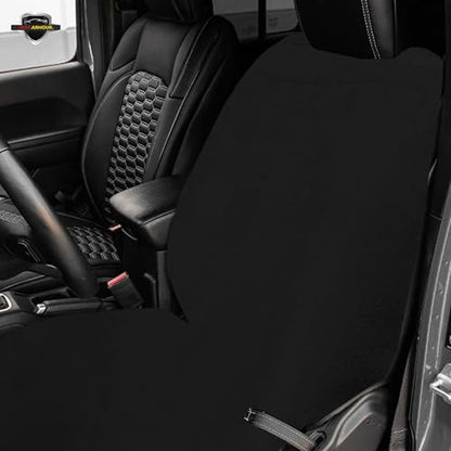 Seat Armour Black Car Seat Towel Cover – Soft, Machine Washable & Absorbent Seat Protector – Quick Install, Multipurpose Vehicle Seat Cover for Workout, Beach, Travel – Universal Fit