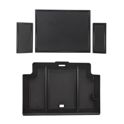 Center Console Organizer Compatible with 2022-2026 Chevy Silverado/GMC Sierra 1500, 2024-2026 Silverado & Sierra 2500 3500HD Armrest Storage - Full w/Bucket Seats ONLY(Console Tray&Mats Set) - size: Console Tray