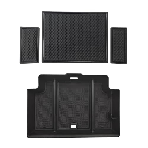 Center Console Organizer Compatible with 2022-2026 Chevy Silverado/GMC Sierra 1500, 2024-2026 Silverado & Sierra 2500 3500HD Armrest Storage - Full w/Bucket Seats ONLY(Console Tray&Mats Set) - size: Console Tray