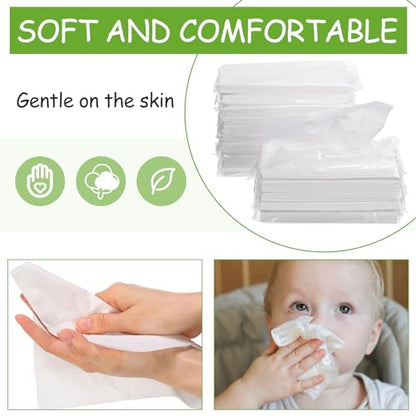 Mudder 4 Packs Car Tissue Refills, Car Napkin Holder Refill Facial Auto Visor Travel Tissues 3-ply 30 Sheets/Pack, Smooth and Soft