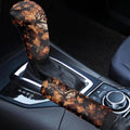 Deer Camo Print Car Handbrake Cover Gear Shift Knob Cover Set, Washable Auto Gear Shift Cover Set, Universal Vehicle Accessories Set for Cars Truck SUV, Set of 2 - color: Deer Camo