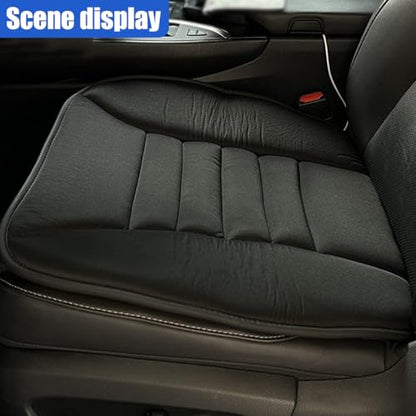 Car Seat Cushion Pad, Memory Foam Automotive Butt Cushion with Non-Slip Silicone Bottom, Breathable Driver Seat Protector for Vehicle, Home and Office Chairs (Black) - color: Black