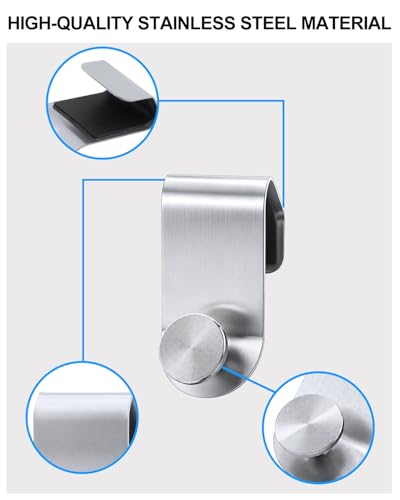 2PCS Metal Glove Box Hooks for Tesla Model Y Juniper Accessories 2025-2026 Stainless Steel Center Console Organizer Bag Holder Model Y Car Purse Storage Hook Clips Silver
