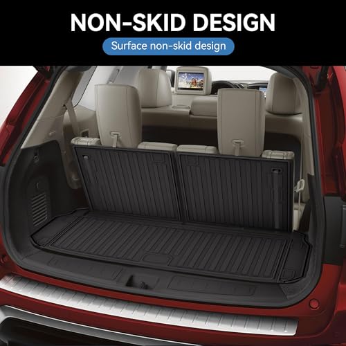 Cargo Mat & Backerst Mat Compatible with 2013-2020 Nissan Pathfinder/2013 Infiniti JX35/2014-2020 Infiniti QX60 - Cargo Liner Trunk Mat All Weather TPE Pathfinder 2020 Accessories - style: 10) for Nissan Pathfinder 2013-2020 Cargo Liner & Seat Back Mat
