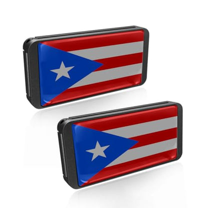 2PCS Puerto Rico Flag Car Seatbelt Adjuster car Universal Car Seat Belt Pads Cover for More Comfortable Driving, Seat Belt Shoulder Strap - color: Puerto Rico Flag