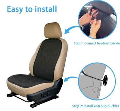 acdiac Summer Cool 3D Air Mesh Breathable Vented Car Seat Cushion Pad Set,Universal Auto Back Cooling Ventilated Seat Cover for Car SUV Truck Van Pickup (Black, 1 Pack seat pad +1 Pack Back Cushion) - size: 1 pack seat pad +1 pack back cushion