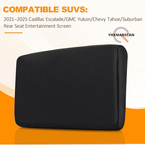 2 Pack Neoprene Protective Padded Cover for Rear Seat Screen for 2021–2025 2026 Cadillac Escalade/GMC Yukon/Chevy Tahoe/Suburban Rear Seat Screen Protectors 1.5mm Neoprene Dust& Impact Shield