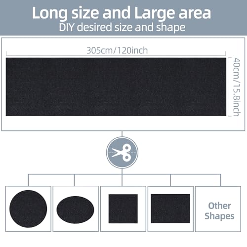 Cat Scratch Mat 120"x15.8", Cat Scratch Pad, Cat Couch Protector (Black) - color: Black