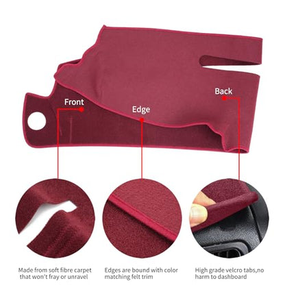 Dash Cover Custom Fit for 1997-2000 Chevy Chevrolet/GMC C1500 C2500 C3500 K1500 K2500 K3500, 1997-1999 GMC Yukon/Chevy Tahoe, 1999-2000 Cadillac Escalade,Dashboard Cover Mat Pad (Maroon) - color: Maroon