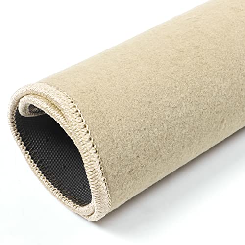 IKON MOTORSPORTS, Floor Mats Compatible with BMW F10 5-Series 4-Door Sedan, 2011-2016 Factory Fitment Beige Nylon Front & Rear Car Floor Mats Liner Carpets Replacement 4PC, 2012 2013 2014 2015