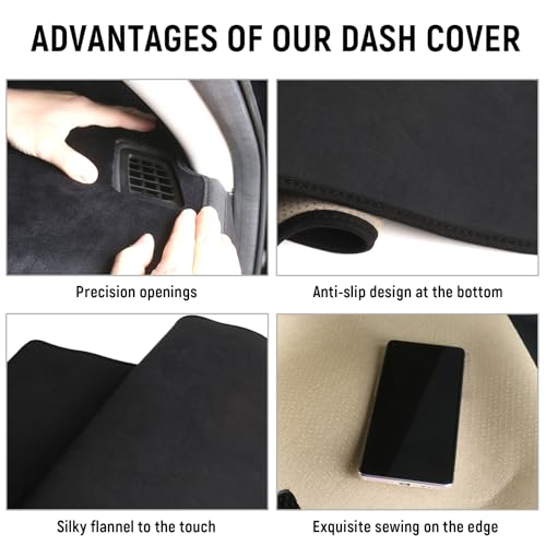 Dash Cover for Honda CRV 2023 2024 2025 2026 Hybrid (Include HEV) Accessories Flannel Dashboard Cover Dash Mat Center Console Cover Sunshield Protector Pad - size: for Honda 2023-2026 CRV