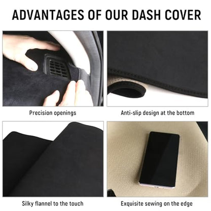 Dash Cover for Honda CRV 2023 2024 2025 2026 Hybrid (Include HEV) Accessories Flannel Dashboard Cover Dash Mat Center Console Cover Sunshield Protector Pad - size: for Honda 2023-2026 CRV