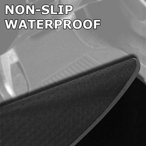 VaygWay Carpet Floor Mat for Car – Premium Quality 4 Piece Heavy Duty Set – Automotive Universal Fit Floor Mats for Cars, SUV, Truck w/Safety Heel Pad –Classic Black All Weather Rugs - style: Carpet Car Floor Mat
