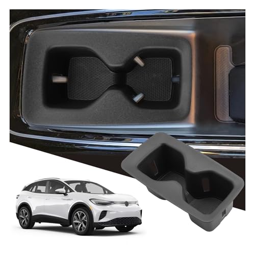 for 2023-2025 2026 Volkswagen ID.4 Accessories 2024 2025 2026 VW ID.4 Cup Holder Insert TPE Cup Holder Limiter Drink Holder Adapter Non-Slip Drink Stopper Stabilizer - color: 2023-2025 2026 VW ID.4 Cup Holder Limiter