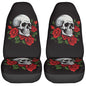 Dujiea Skull with Roses Car Front Seat Covers 2 Pcs Universal Auto Seat Covers Front Seats Only, Vehicle Bucket Seat Protectors Fit for Most Car SUV Sedan and Truck - color: Skull With Roses