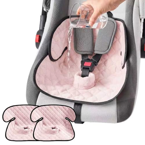 2 Pack Waterproof Piddle Pads Carseat Potty Training Car Seat Protector Waterproof Car Seat Liner Cover to Prevent Pee - color: light pink
