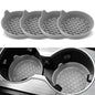 SINGARO Car Cup Holder Coaster, Silicone Cup Holder Insert, Universal Non-Slip Cup Holders, Car Accessories Interior for Women and Man 4 Pack Gray - color: Gray