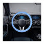 Car Silicone Steering Wheel Cover, Soft Anti-Slip Auto Steering Wheel Protector Fit 14 Inch, Universal Vehicle Interior Accessories for Cars, SUVs, Trucks, and Vans (Sky Blue) - style: Sky Blue