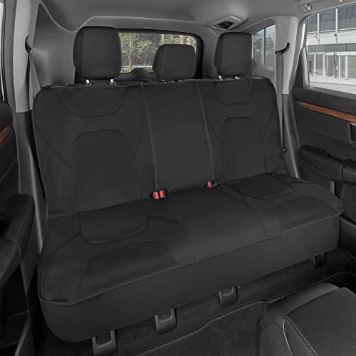 Motor Trend AquaShield Waterproof Rear Bench Seat Cover - Neoprene 60/40 Split Bench Seat Protector for Trucks, Cars & SUVs, Universal Back Seat Cover for Dogs, Kids & Spills, Black - color: a1-Black Bench