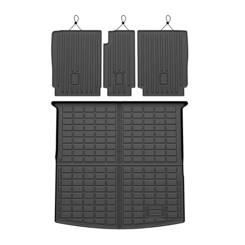 Cartist Cargo Mat Fit for Volkswagen VW Tiguan 5 Passenger 2018-2024 Trunk Mat with Backrest Mat Accessories TPE All Weather Anti-Slip - size: 10)VW Tiguan 18-24