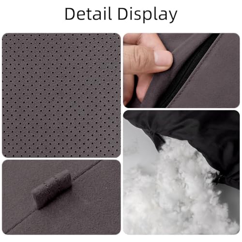 2 Pcs Car Headrest Neck Pillow for Driving,Universal Premium Suede Leather Soft and Comfortable Headrest,Three Gears of Height Adjustment Car Seat Headrest Pillow Car Interior Accessories - color: Mocha Brown
