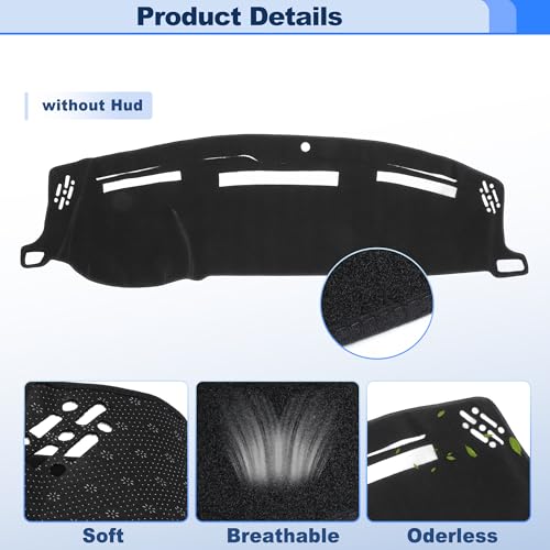 Dashboard Cover for Dodge for Ram 1500 2500 3500 2010-2018 Interior Dash Cover Mat Pad Carpet Non-Slip Dashboard Protector Sunshine UV & Heat Resistant Black - style: for Dodge for Ram 1500 2500 3500 2010-2018