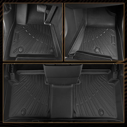Naibeve Floor Mats for 2010-2014 Toyota Prius - All Weather Custom for Toyota Prius Floor Mats & Cargo Mat & Backrest Mats Waterproof Interior Accessories - size: 2)Prius|2010-2014
