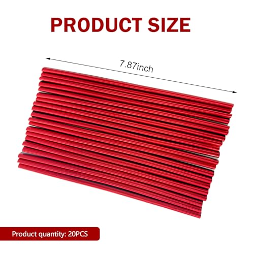 20PCS Car Vent Outlet Trim, Bendable Air Conditioner Vent Decoration Strip, Universal Auto Air Oulet Strips, for Most Vehicles (Red)