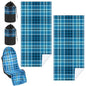 Hahafelt Car Seat Towel Covers with Storage Bag, 63 x 32 Inch Universal Non Slip Waterproof Sweat Protector for Car Truck, Gym Swimming Running, Machine Washable(2 Pack,Blue Plaid) - style: Blue Plaid