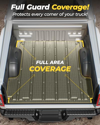 3W Truck Bed Mat for Tesla Cybertruck 2023 2024 2025, All Weather Protection Waterproof Car Bed Liner, Custom Fit TPE Pickup Rear Trunk Cargo Mat Tesla Accessories Mats, Black - size: 7. Tesla Cybertruck|23-25|Truck Bed Mat