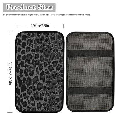 UNICEU Auto Center Console Armrest Pad Seat Box Cover Universal Fit Car Armrest Cover Cushion Mat for Vehicle, SUV, Truck Car Accessories,Black Gray Leopard - color: Black Leopard