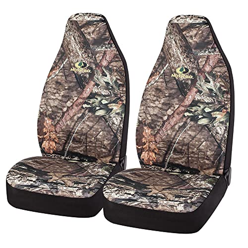 Mossy Oak Full Camo Seat Covers High Back - Made with Rip-Stop Oxford Fabric, Airbag Compatible, Universial Fit Most Bucket Seats - Official Licensed Product - color: Full Camo Oxford High Back