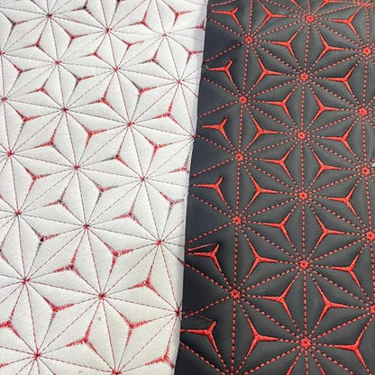 Quilted Foam Vinyl Fabric King Crown Classic Pattern with 0.23" Sponge Backing Faux Leather Fabric for Car Headliner, Furniture Upholstery, Headboards,Diamond 2" x 3" (Triangle) - color: Triangle