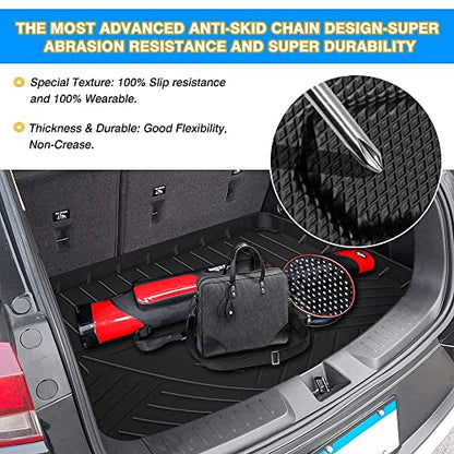 KUST Trunk Cargo Mat for 2021-2025 2026 Chevy Trailblazer Accessories, All Weather Cargo Liner TPE Rubber Raised Edge (Only for Cargo Deck in Lower Position) - style: Trailblazer 2021-2026 │ Trunk Mat