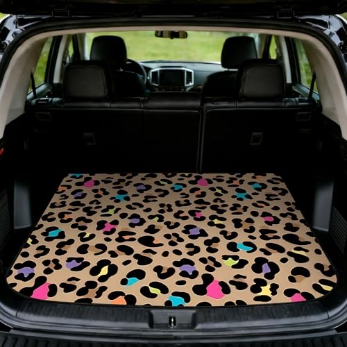 Car Trunk Mat - Universal Size 29" x 39", Leopard Print Pattern Cargo Liner, Car Accessory for SUVs/Sedan/Wagons, Durable Protective Mat, Trunk Liner for Families/Travel Enthusiasts - style: Leopard Print-0