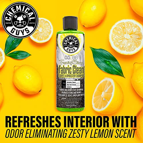 Chemical Guys Foaming Citrus Fabric Clean, Carpet and Upholstery Cleaner - Car Carpet Cleaner for Seats, and Floor Mats, Safe for Home, Office & More, Citrus Scent - 16 oz - size: 16 Fl Oz (Pack of 1)