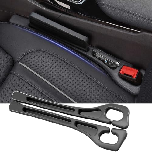 No Drop Seat Guard, Car Seat Gap Filler, Car Gap Filler Organizer, Universal Drop Seat Guards for Car Accessories Interior Prevent Stop Cellphone Wallet Keys Coins and Card from Dropping (black 2) - color: black 2
