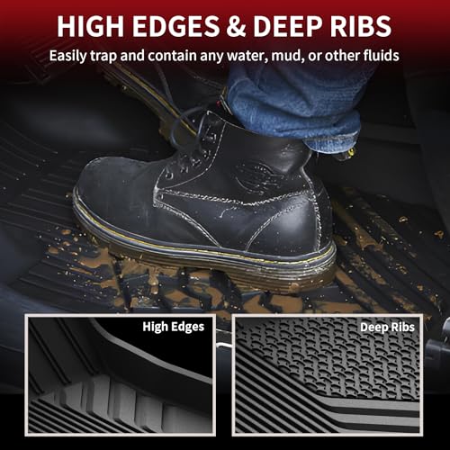 LASFIT Floor Mats Fit for Subaru Forester 2024 2023 2022 2021 2020 2019 | All Weather TPE Custom Fit Easy Clean Durable No-curling Floor liners for Subaru Forester 2019-2024 1st & 2nd Row Car Mats