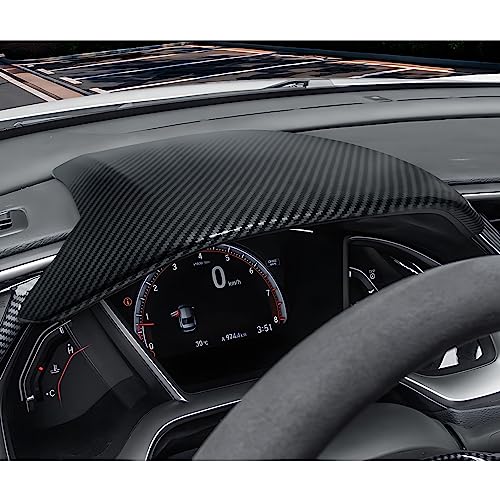Car Dashboard Instrument Protective Cover Decals for 2016-2021 Honda Civic 10th Gen Accessories ABS Carbon Fiber Stickers - color: Dashboard Protector Cover