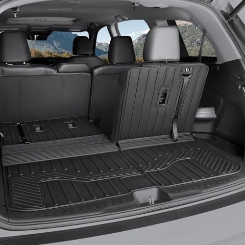 Cargo Mat Backrest Mat for 2016-2022 Honda Pilot 8 Passengers (No Elite Models), All Weather TPE Car Liner Car Mat for 2022 Honda Pilot Accessories - size: for 2016-2022 Honda Pilot Cargo Mats