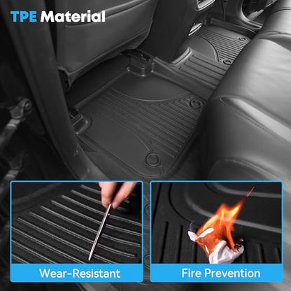 Floor mats Compatible with 2019-2024 Armada/Infiniti QX80 (7 Seats) : Custom Fit All Weather TPE Heavy Duty Car Floor Liners 2019 2020 2021 2022 2023 2024 Armada Accessories - style: 11)19-24 Armada Floor Mats