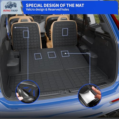 Rongtaod Cargo Mat Compatible with 2020-2025 Hyundai Palisade 7 Seats Trunk Mat Cargo Liner Kick Mat Trunk Liner 2024 Palisade Accessories (2nd&3rd Row Backrest Mats+Trunk Mat) - color: 20-25,7-Seat Trunk Mat+2nd&3rd Row Backrest Mats