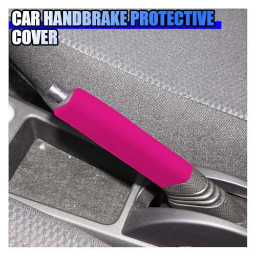 3PCS Silicone Car Steering Wheel Cover Set, Anti-Slip Car Steering Wheel & Handbrake & Gear Shift Cover, Universal Auto Interior Decoration Protector for Most Vehicles (Rose Red)