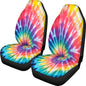 Pehede Car Seat Cover Rainbow Color Tie Dye Front for Cars, Easy to Install Cover Set, Accessories Auto Trucks Van SUV,2 Packs - color: Multi28