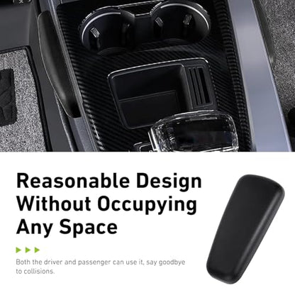2 PCS Car Door Elbow Armrest Pads, Scratch-Resistant Soft Leather Knee Cushion for Leg Support, Car Interior Center Console Support Pillow, Universal for Most Vehicles (Black)
